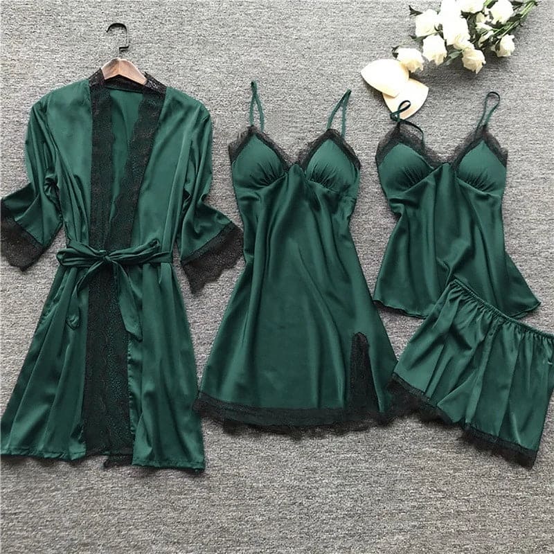 Soft Silk Sleepwear Set for Women - Pexav
