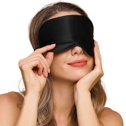Luxury Sleep Mask made of Pure Mulberry Silk - LunaPure-Blue-Nora Luxe