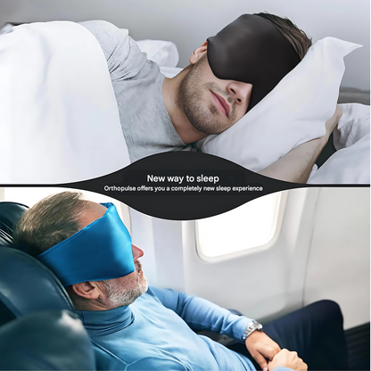 Luxury Sleep Mask made of Pure Mulberry Silk - LunaPure-Blue-Nora Luxe