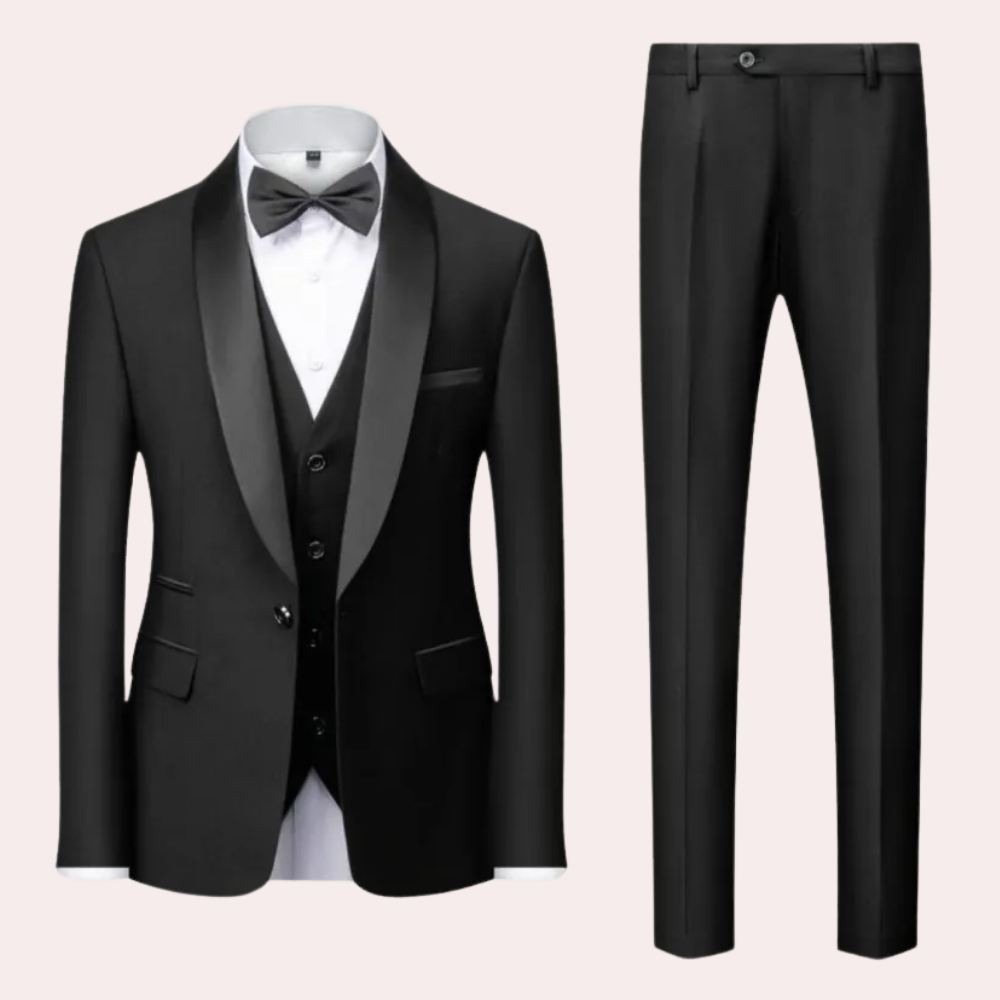Classic Three-Piece Mens Business Suit - Pexav