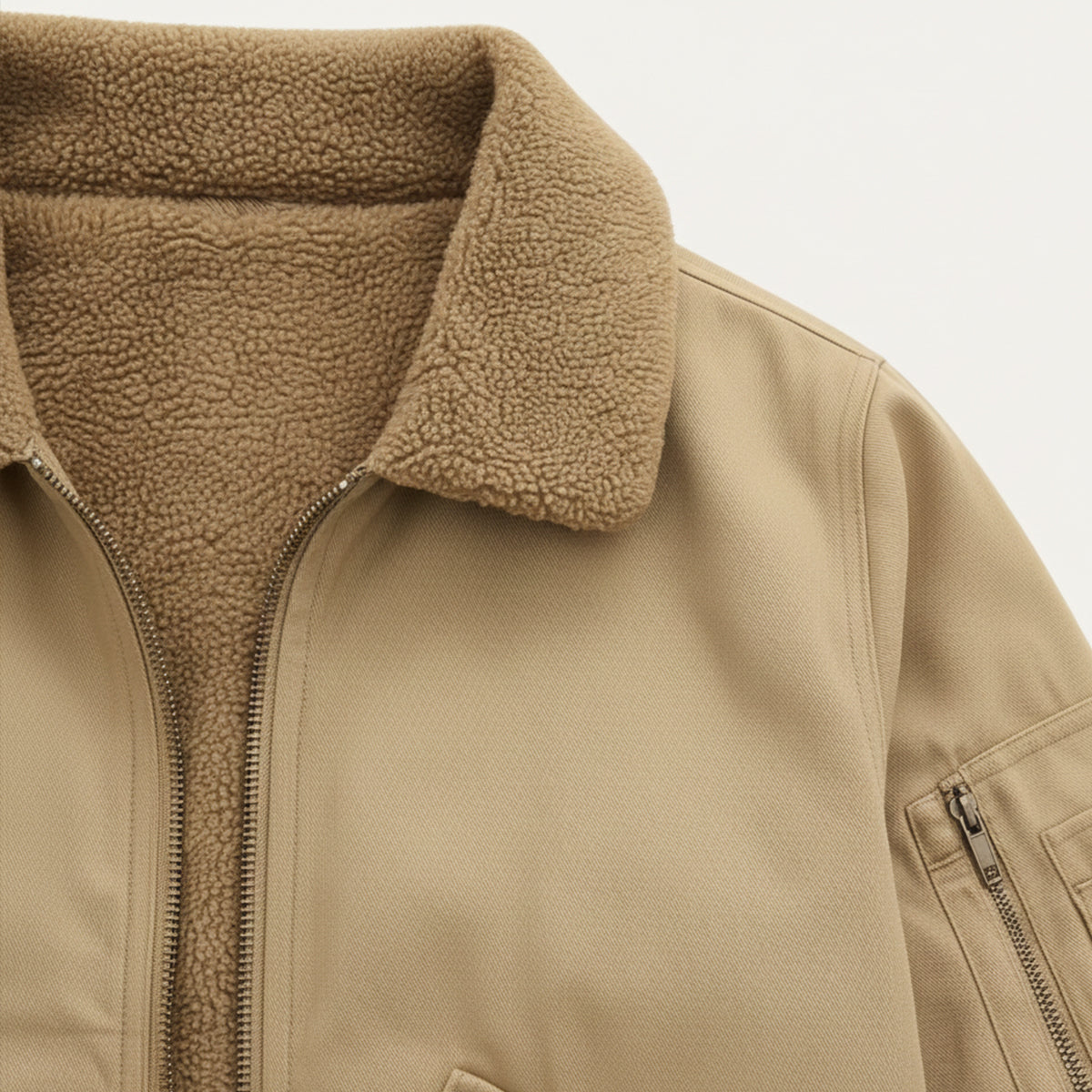 Warm Fleece Lined Mens Bomber Jacket