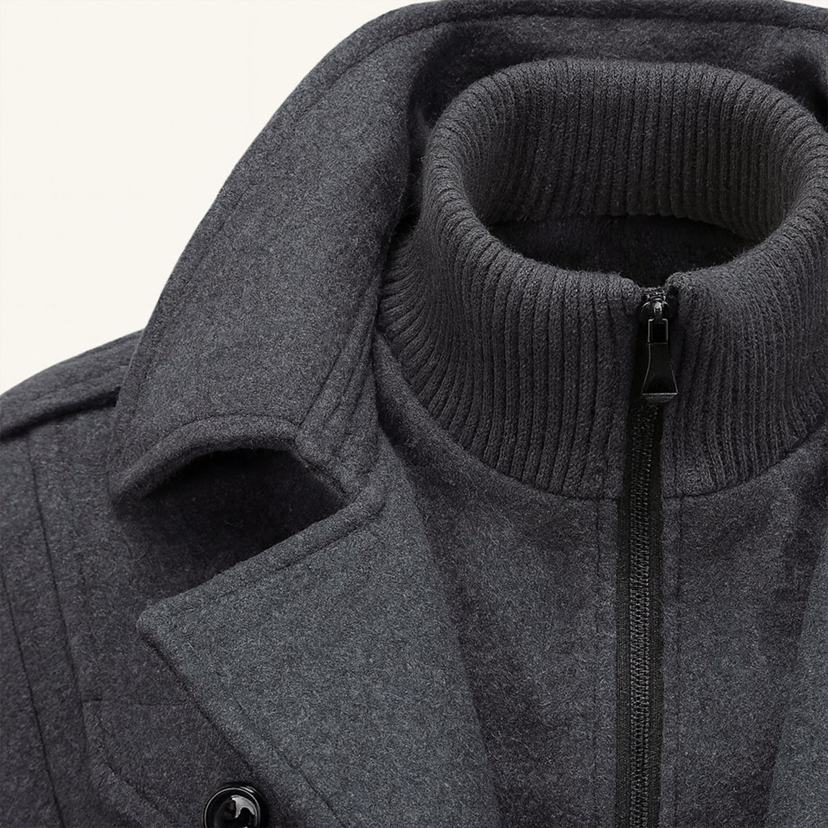 Warm Waterproof Men's Zip Up Winter Jacket