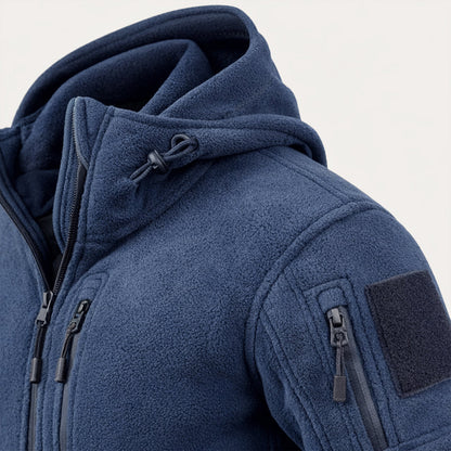 Warm Mens Fleece Hooded Tactical Jacket