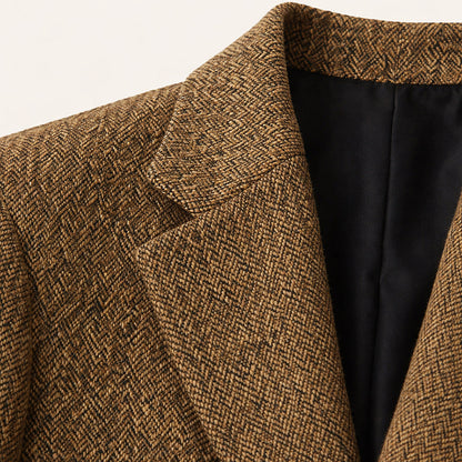 Timeless Men's Wool Tweed Blazer Jacket