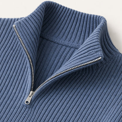 Luxury Men's Warm Cashmere Half Zip Jumper
