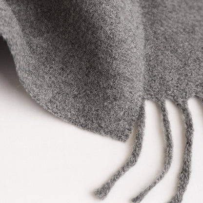 Soft Gray Men's Cashmere Blend Scarf