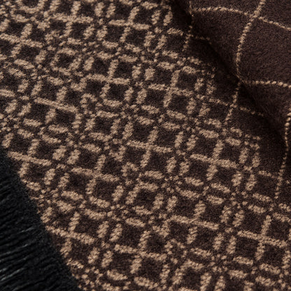 Luxury Men's Burgundy Wool Scarf