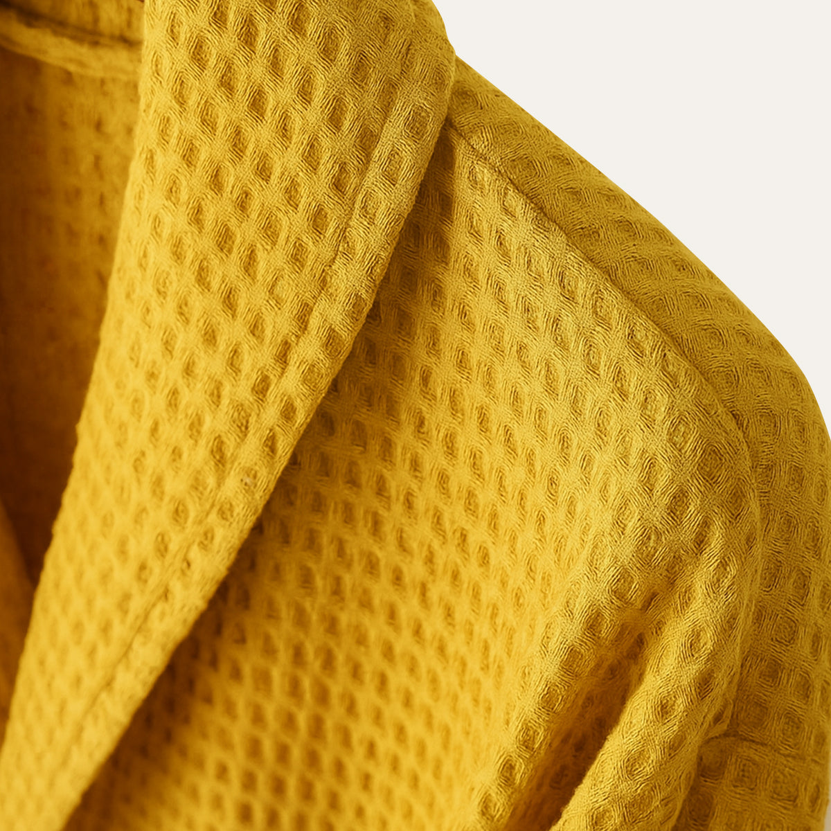 Soft Men's Waffle Weave Bath Robe with Tie