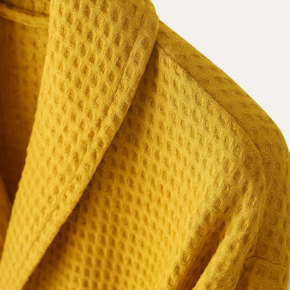 Soft Men's Waffle Weave Bath Robe with Tie