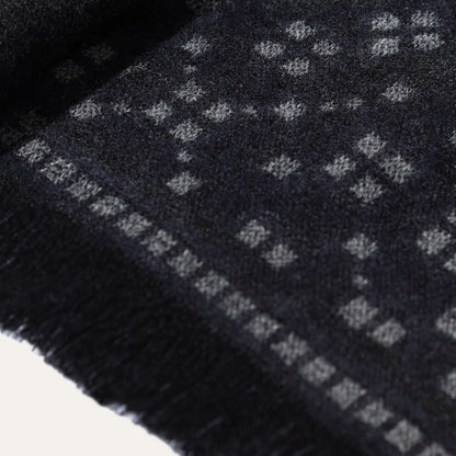 Luxury Black Cashmere Men's Scarf