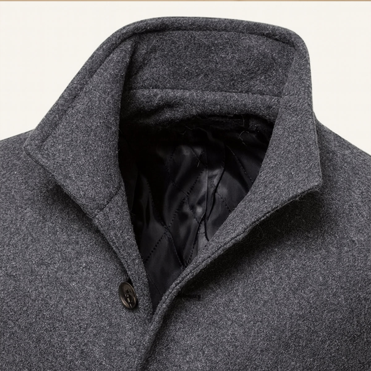 Classic Men's Wool Blend Winter Coat