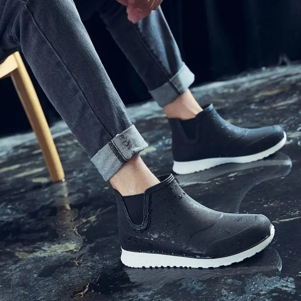 Waterproof Breathable Mens Slip On Rain Shoes - Olytrend