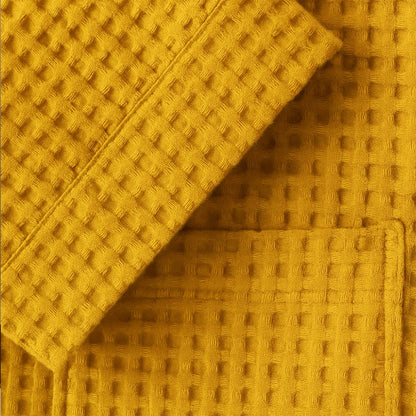 Soft Men's Waffle Weave Bath Robe with Tie