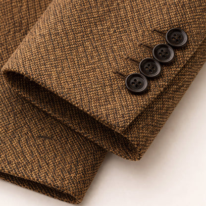 Timeless Men's Wool Tweed Blazer Jacket