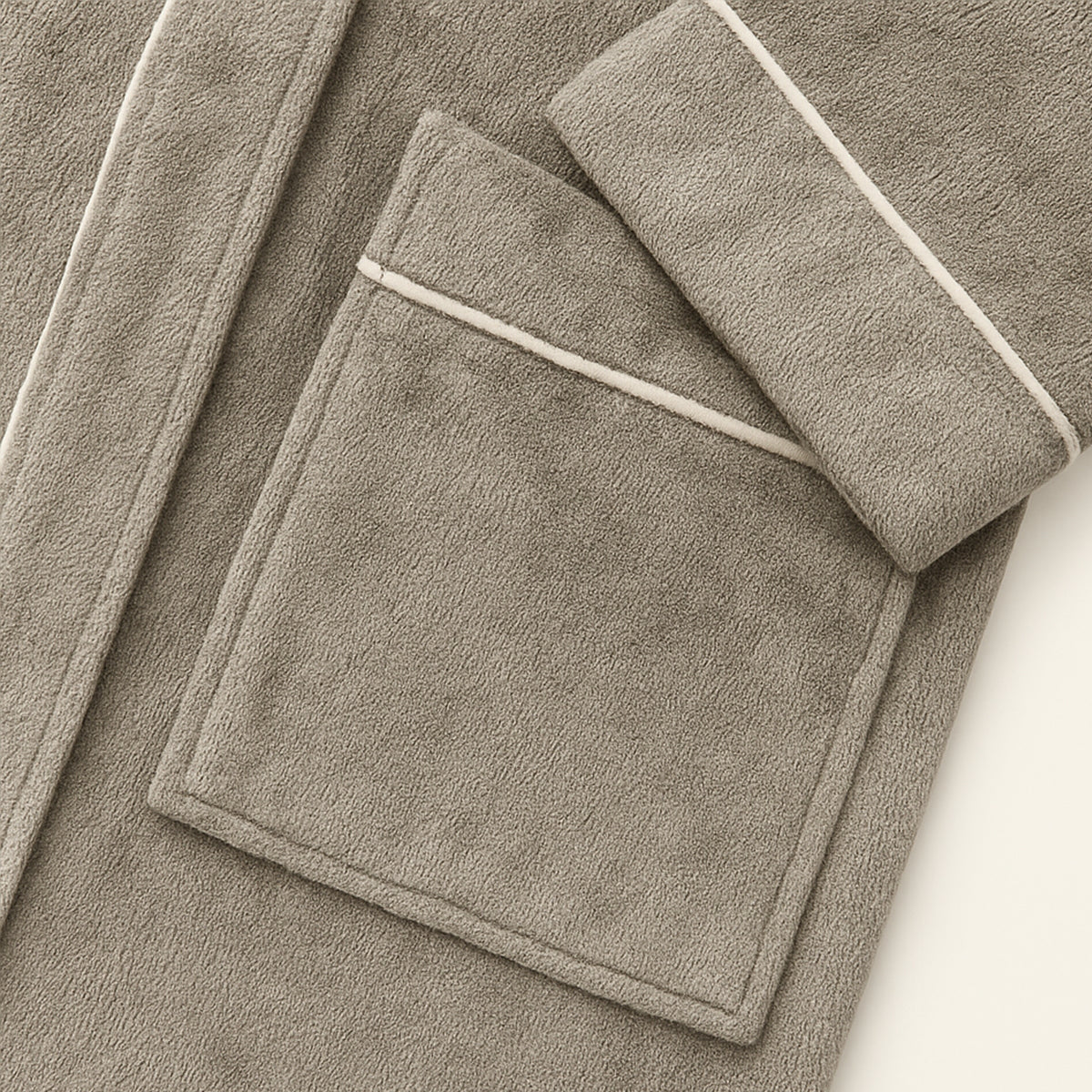 Soft Men's Hooded Plush Bathrobe with Tie Waist