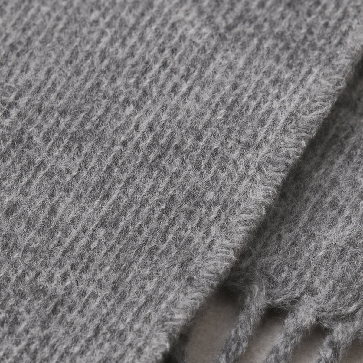 Soft Gray Men's Cashmere Blend Scarf