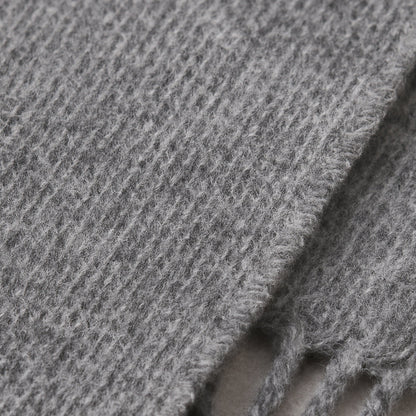 Soft Gray Men's Cashmere Blend Scarf
