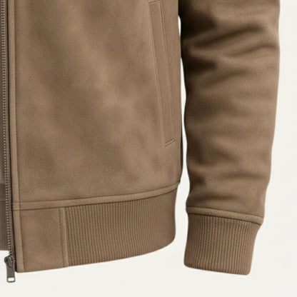 Luxury Mens Suede Leather Autumn Jacket