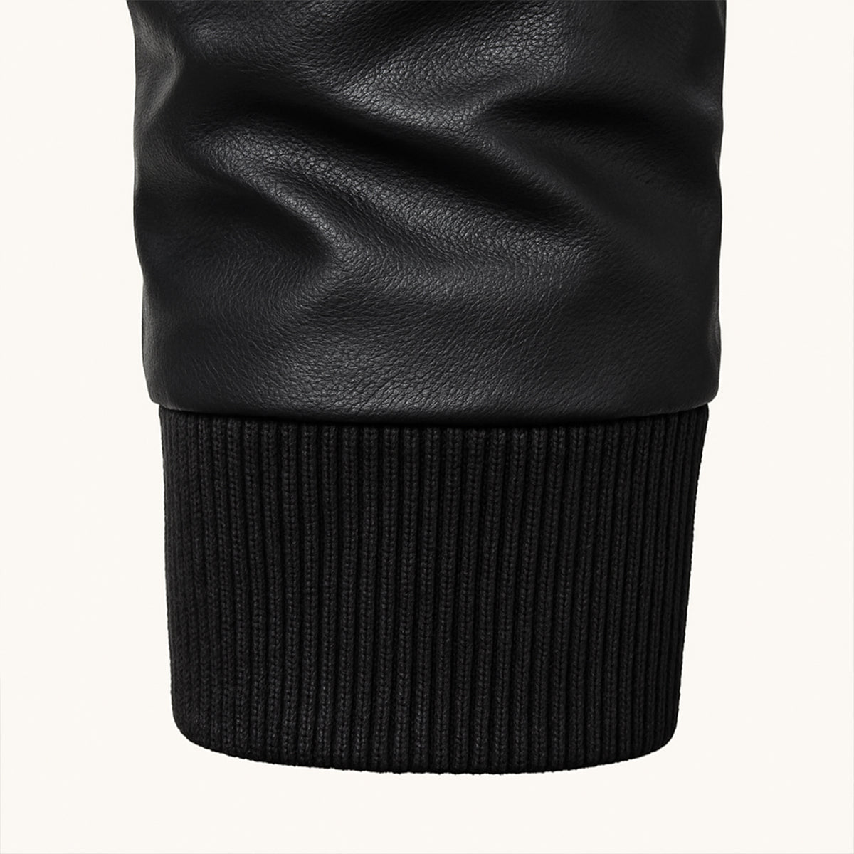 Classic Mens Vintage Leather Hoodie Jacket with Pockets