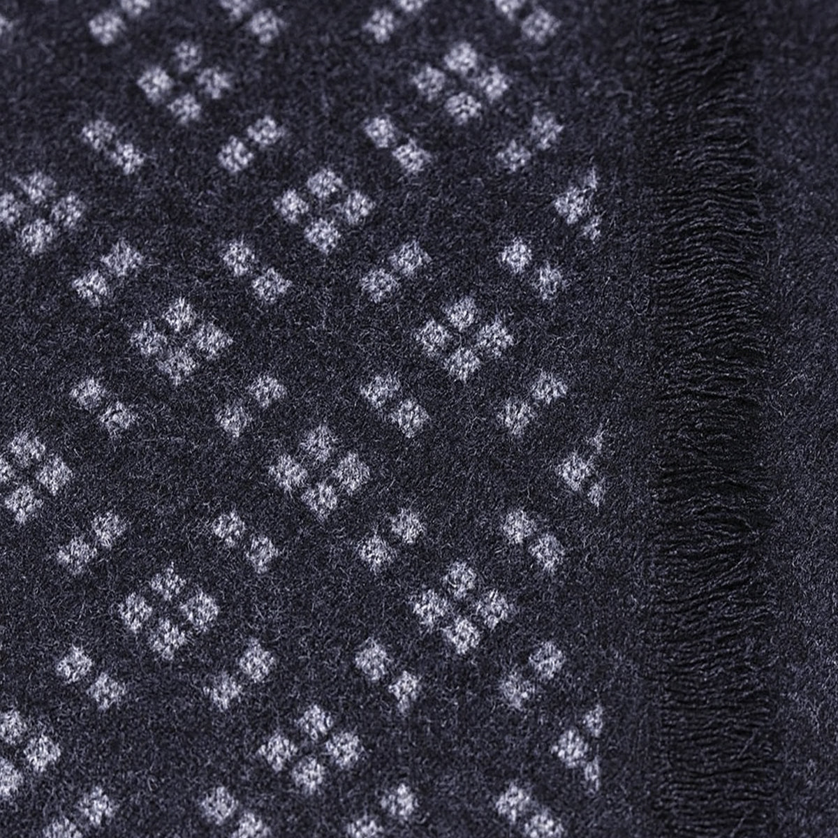 Luxury Black Cashmere Men's Scarf