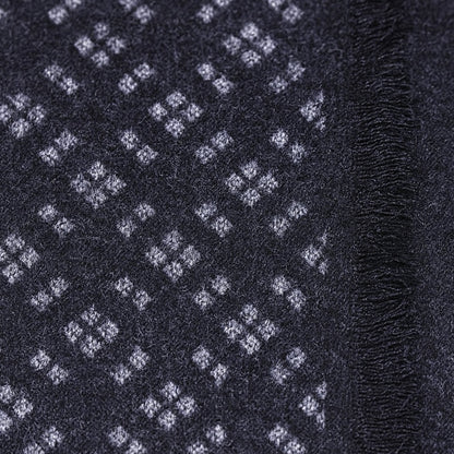 Luxury Black Cashmere Men's Scarf