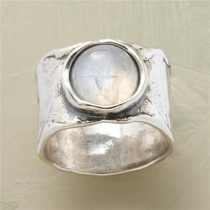 Shining Moonstone Sterling Silver Ring - Olytrend