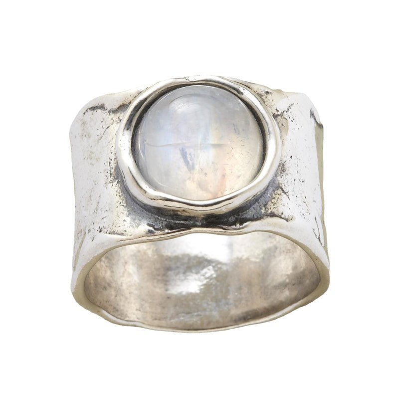 Shining Moonstone Sterling Silver Ring