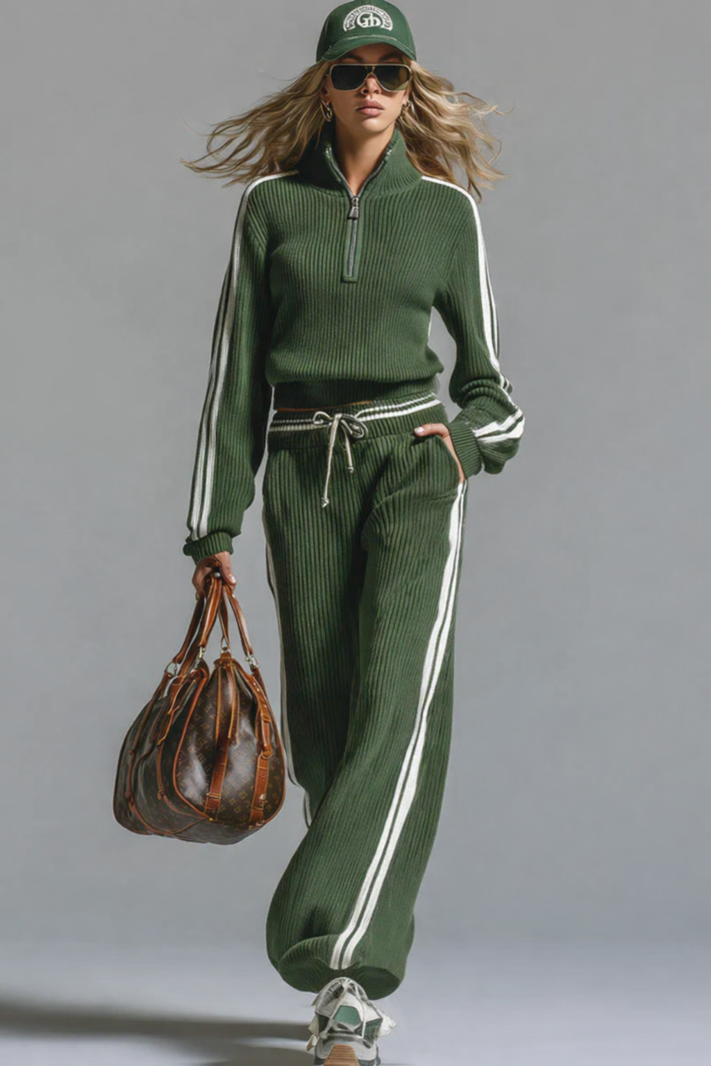 Women's Cozy Ribbed Knit Long Sleeve Top Set - Olytrend