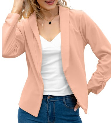 Relaxed Fit Women's Open Front Jacket - Olytrend