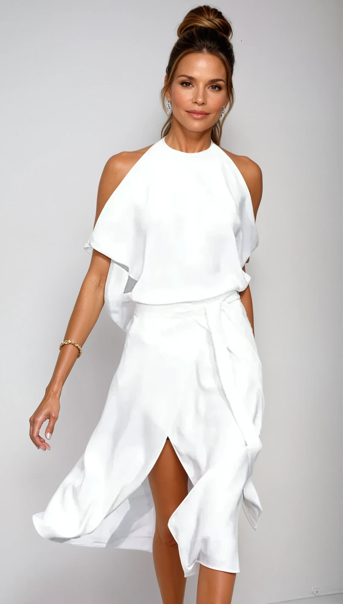 Chic Summer Halter Neck A-Line Dress for Women - Nocini
