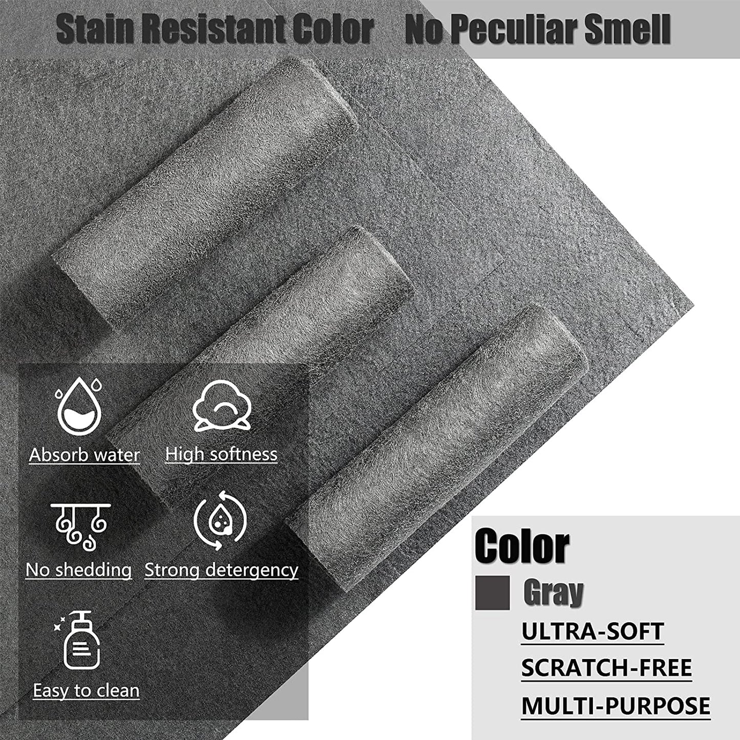 Magic Cleaning Cloth - ClearMagic-5 pieces (11.81" × 11.81")-Nora Luxe