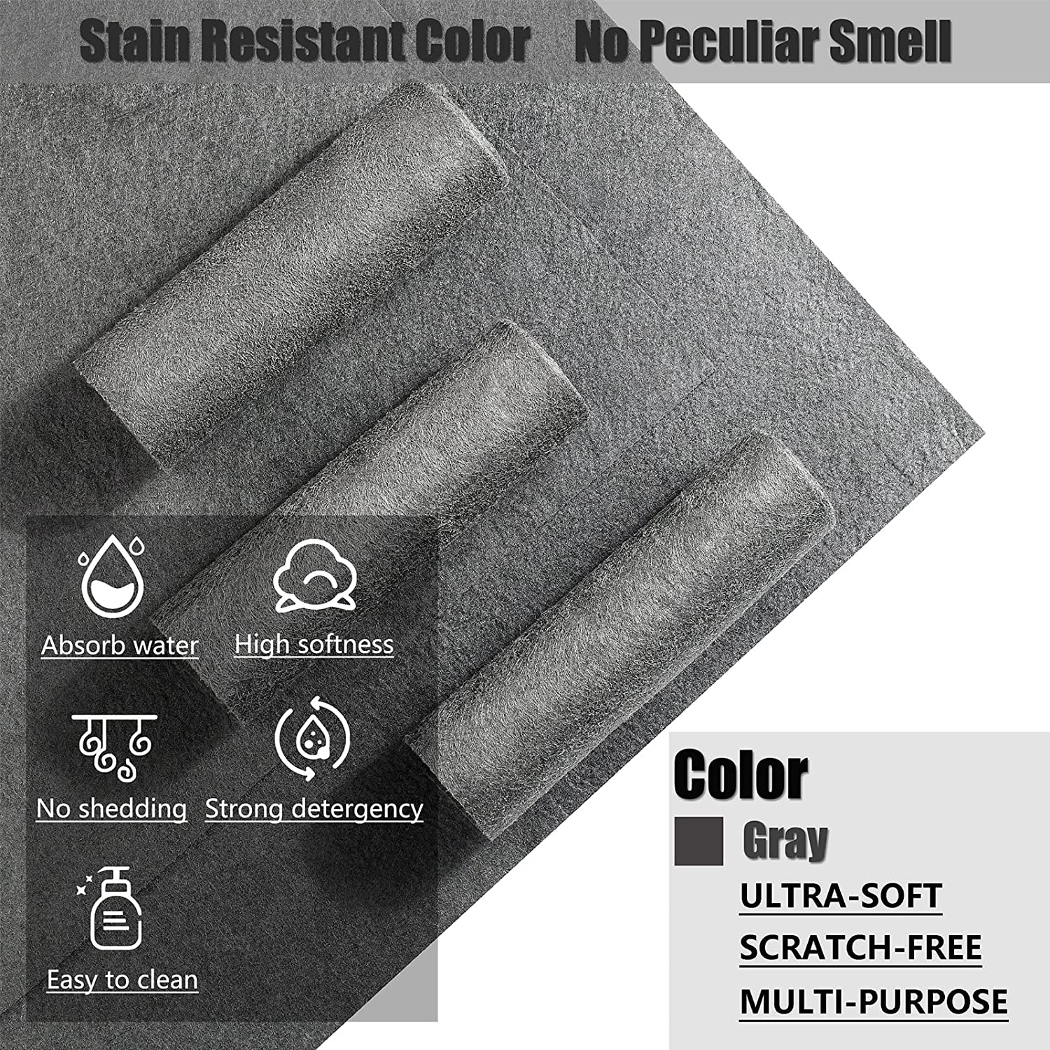 Magic Cleaning Cloth - ClearMagic-5 pieces (11.81" × 11.81")-Nora Luxe