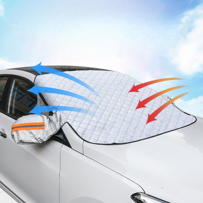 Magnetic All-Weather Windscreen Cover – FrostGuardia-Magnet + Ear Cups + Reflective Strips-Nora Luxe