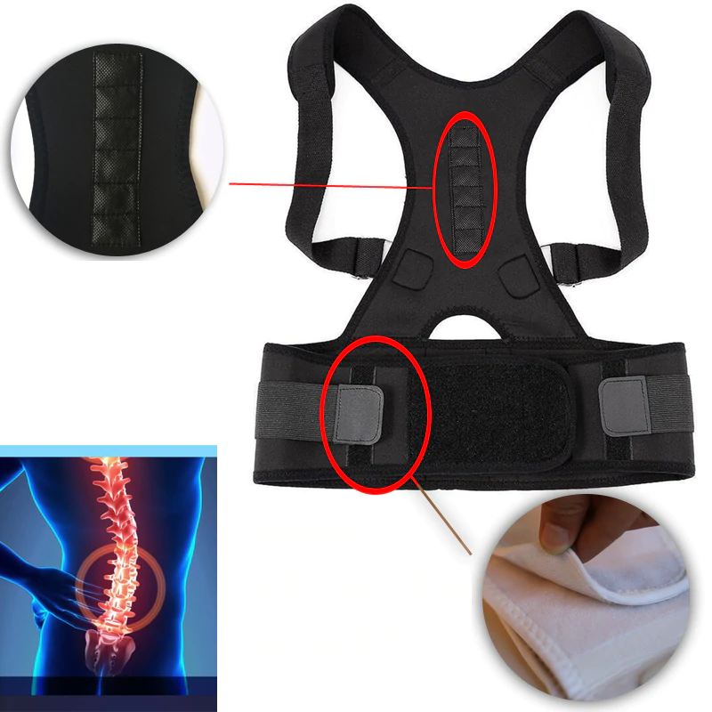 Magnetic Back Corrector - BackAligner-Black-S (23.62-29.53 inches)-Nora Luxe