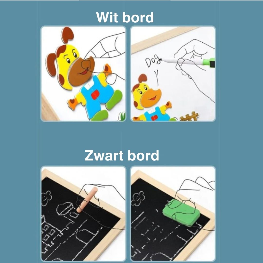 Magnetic Double-Sided Chalkboard Set - MiniArt Studio-Option A-Nora Luxe