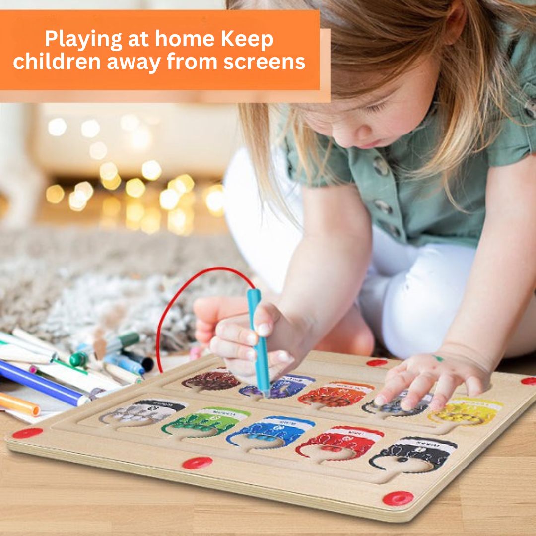 Magnetic Learning Maze for Colour and Number Recognition - MazeMagic-Nora Luxe