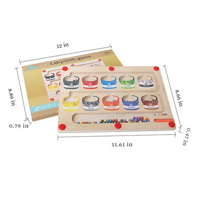 Magnetic Learning Maze for Colour and Number Recognition - MazeMagic-Nora Luxe
