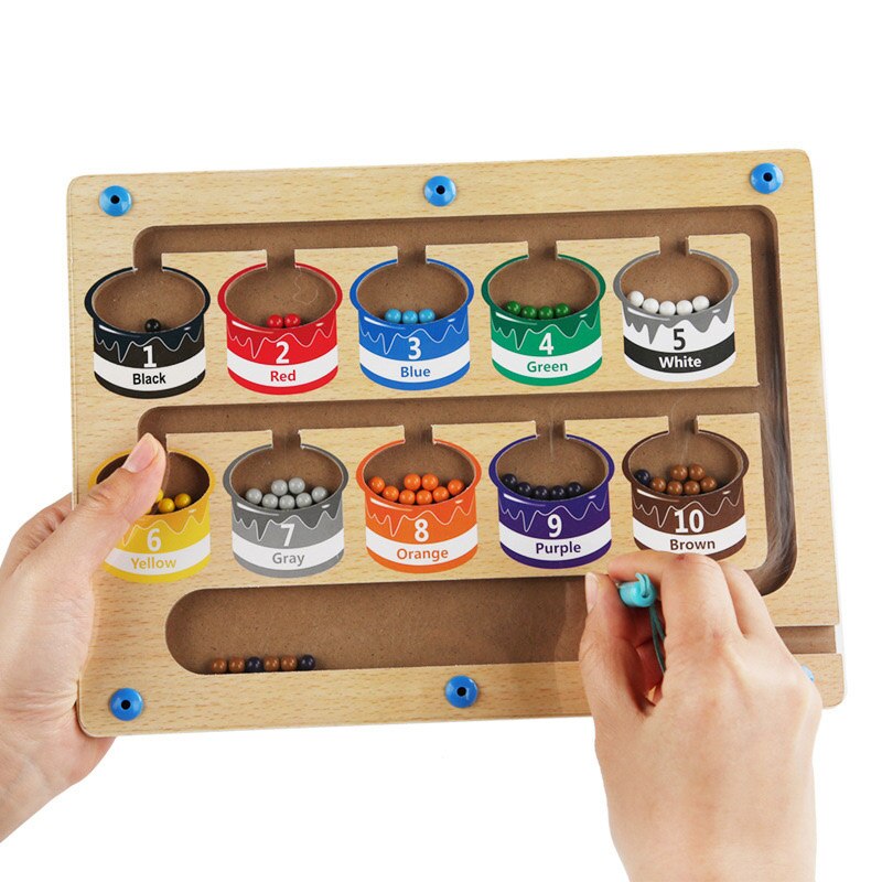 Magnetic Learning Maze for Colour and Number Recognition - MazeMagic-Nora Luxe