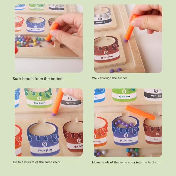 Magnetic Learning Maze for Colour and Number Recognition - MazeMagic-Nora Luxe