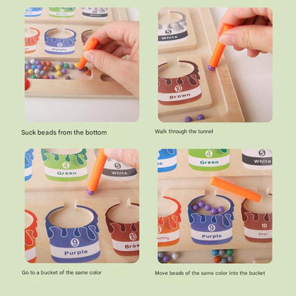 Magnetic Learning Maze for Colour and Number Recognition - MazeMagic-Nora Luxe