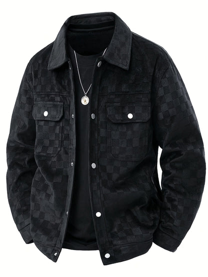 Casual Fit Plaid Button Jacket - Nocini