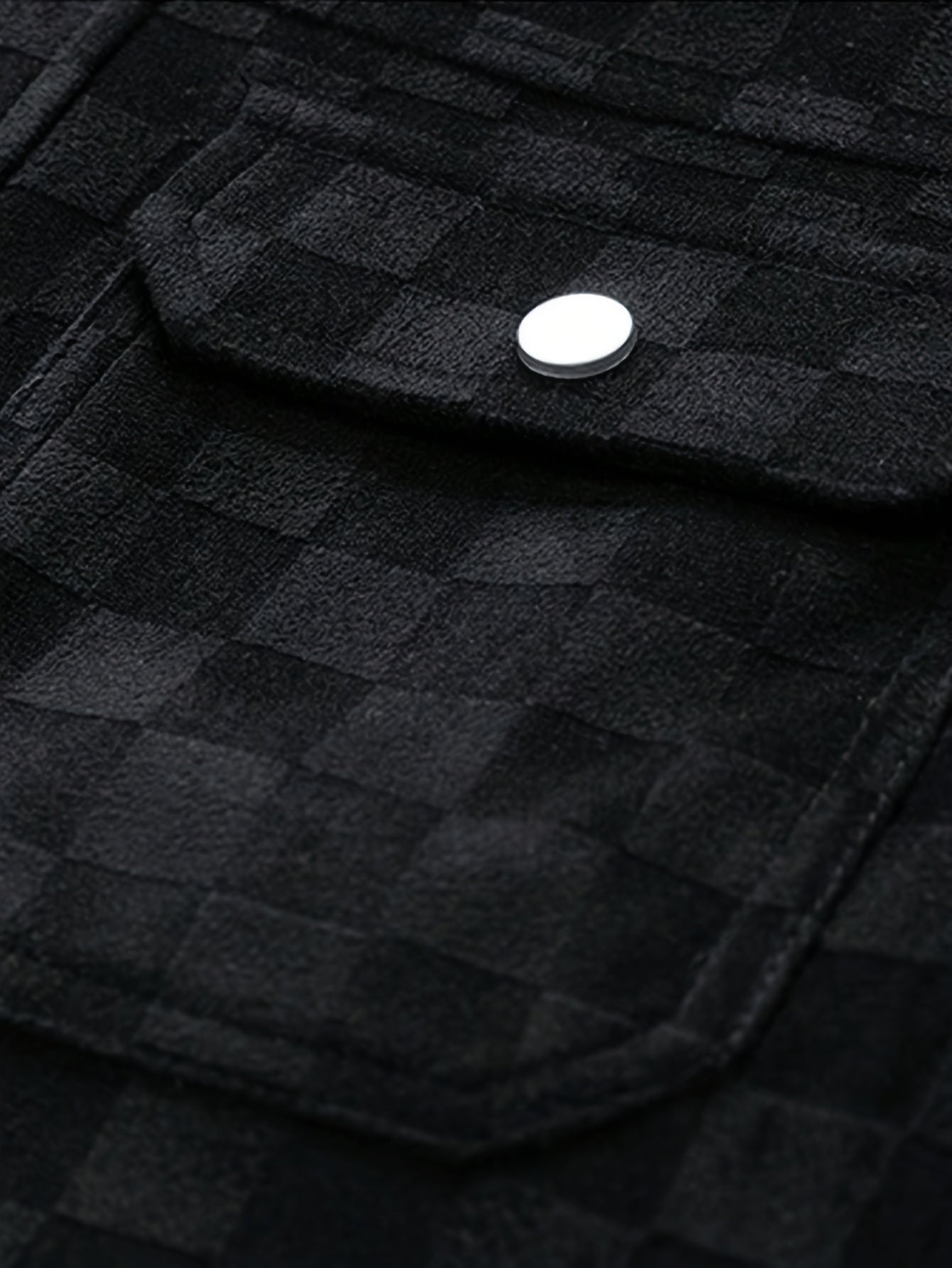 Casual Fit Plaid Button Jacket