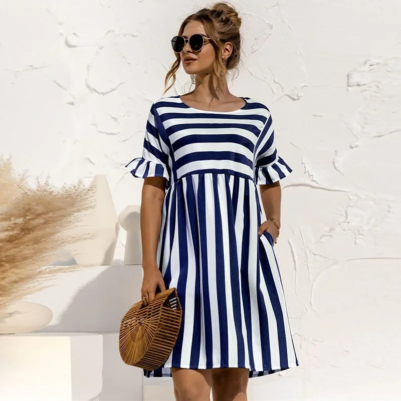 Lightweight Floral Women's Summer Dress - Olytrend