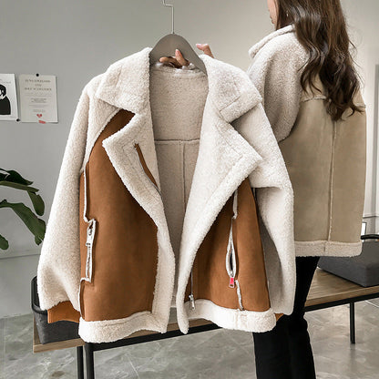 Luxury Faux Fur Aviator Women's Coat