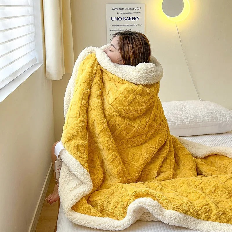 Soft Plush Wool Blanket for Cold Winter Nights