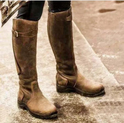 Ladies Fashionable High Heel Boots Waterproof Grip Sole