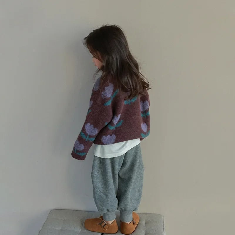 Colorful Floral Kids Sweater