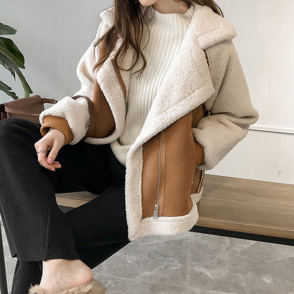 Luxury Faux Fur Aviator Women's Coat