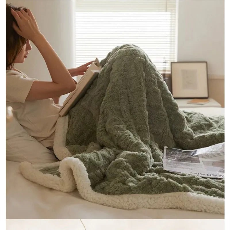 Soft Plush Wool Blanket for Cold Winter Nights