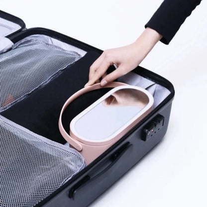 Make-up Case with LED Mirror - Lumivault-Pink-The Livary